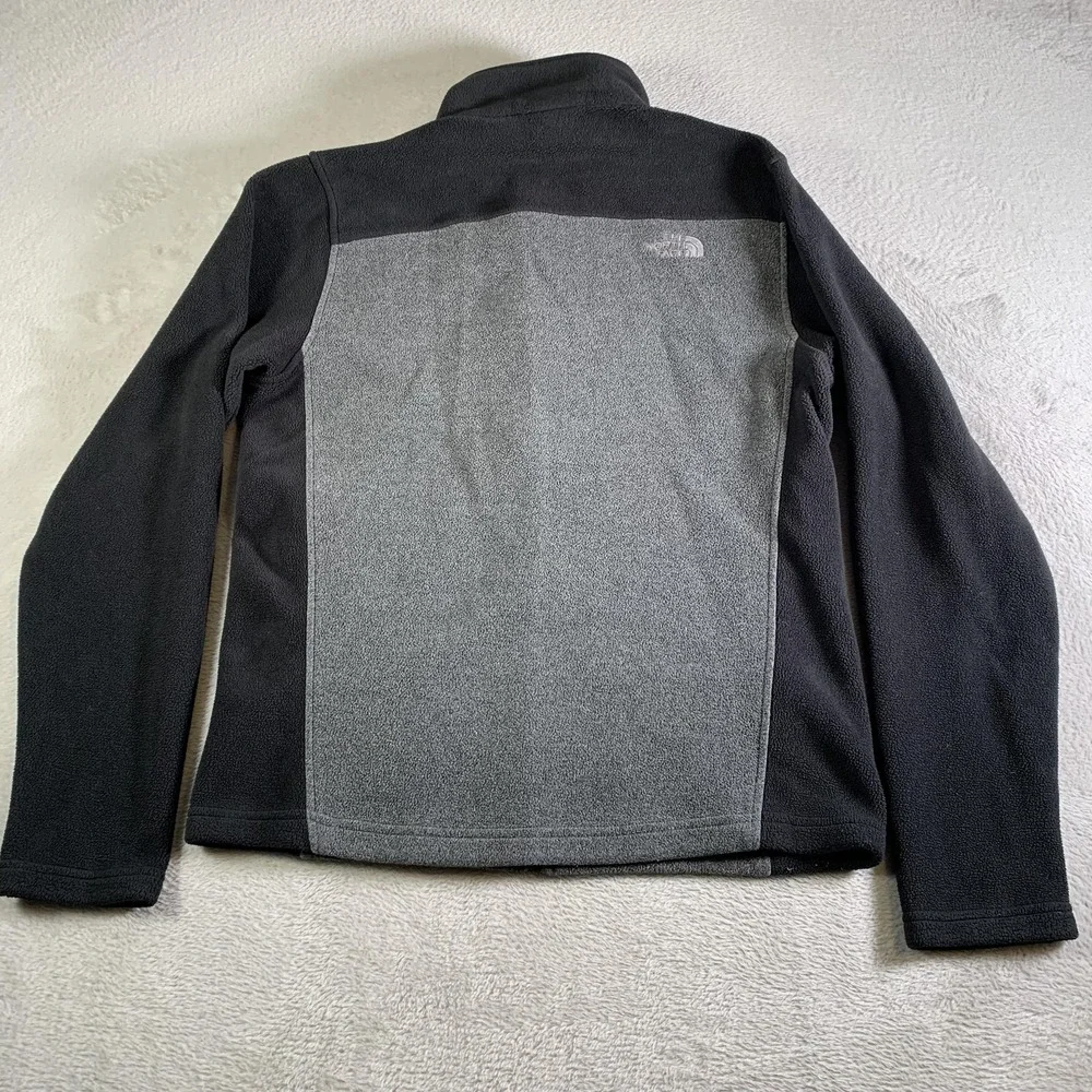 The North Face Jacket Mens‎ Small Gray Black Fleece Full Zip FlashDry Outdoor